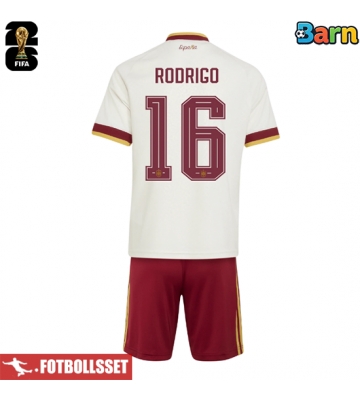 Spanien Rodri Hernandez #16 Bortatröja Barn VM 2026 Kortärmad (+ Korta byxor)